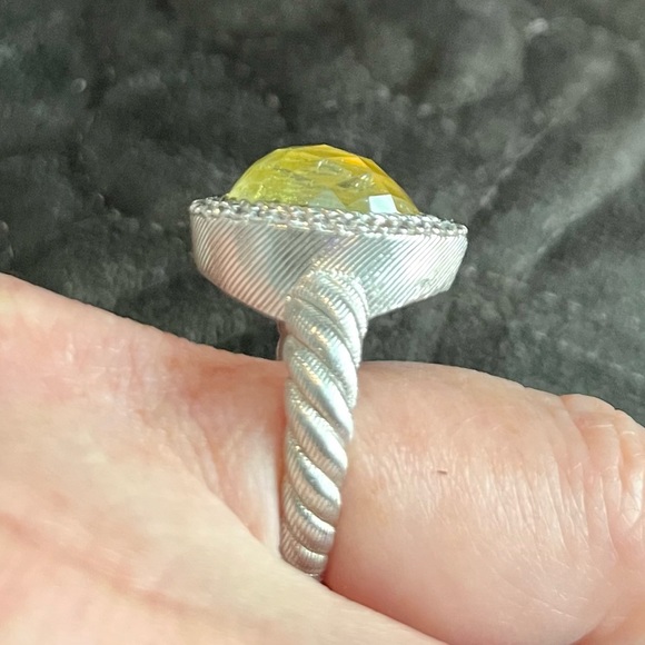 Judith Ripka Lemon Doublet Quartz and Diamonique/CZ ring - Picture 6 of 6